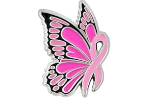 PinMarts Breast Cancer Ribbons and Breast Cancer Awareness Enamel Pins - Perfect Breast Cancer Gifts for Women, Events, Fundraisers, and Breast Cancer Awareness Decoration