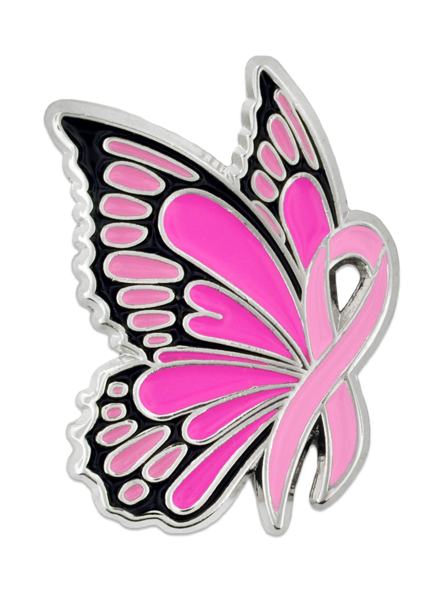 PinMarts Breast Cancer Ribbons and Breast Cancer Awareness Enamel Pins - Perfect Breast Cancer Gifts for Women, Events, Fundraisers, and Breast Cancer Awareness Decoration, 1 Piece, Metal, no gemstone