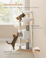 Feandrea Cat Tree Large Cats Heavy-Duty with Warm Pads 9 Scratching Posts view 7
