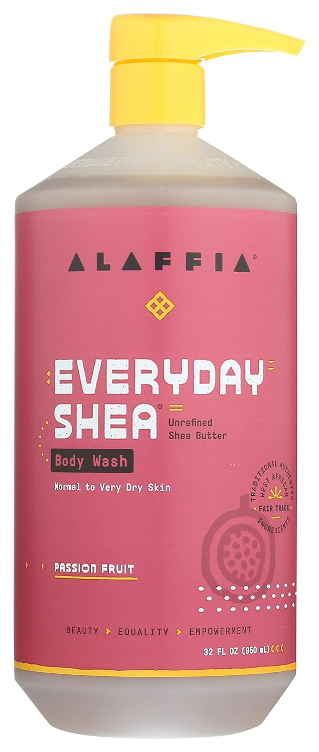 Alaffia Shea Body Wash (Passion Fruit, 32 Ounces)