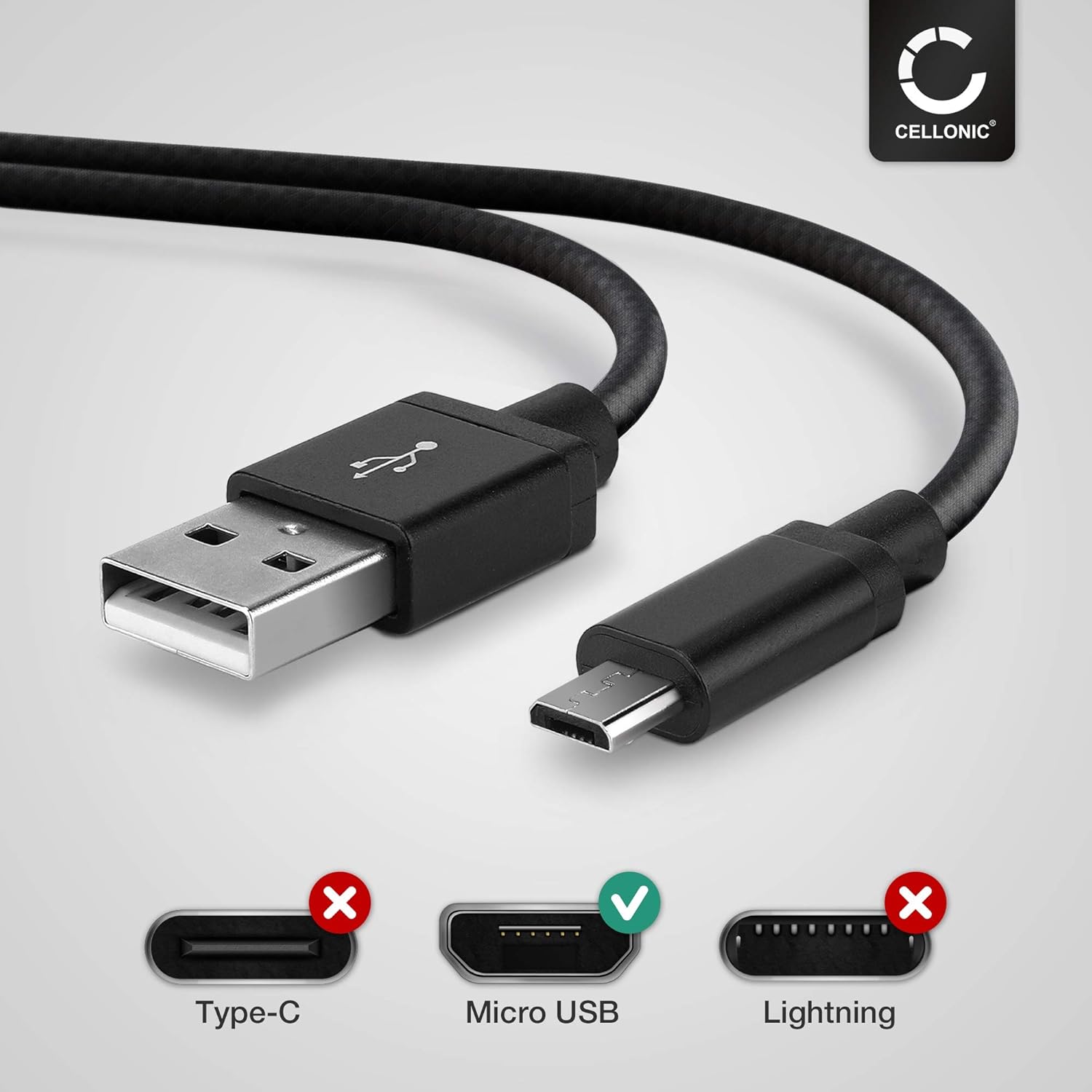 CELLONIC® Cable USB Datos 1m Compatible con Garmin Edge 520 Plus 1000