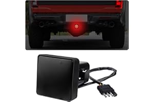 Carleef 15 LED Trailer Hitch Brake Light Red Lights 12V Smoke Tail Lights Fits 2" Receiver with 4 Pin Adapter Hitch Light for