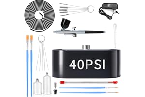 CRPEN Airbrush Kit Multi-Function Airbrush Set with Compressor for Painting Air Brush Set for Cake Decoration Makeup Art Craft Nail Design Airbrush Gun Set for Painting Makeup