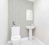 Arthouse Tongue & Groove Effect Wallpaper Grey Wood Grain 53cm x 10.05m view 5