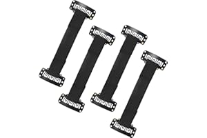 4 Pcs Facelift Bands with Clips Invisible Face Stretching Lifting Strap Adjustable Elastic Band Face Slimming Band (11cm Blac