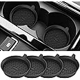ME.FAN Car Coasters [4 Pack] Silicone Car Cup Coasters/Cup Mats - Universal Non-Slip Recessed Car Interior Accessories - Car 