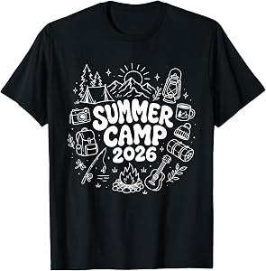 Summer Camp 2026 Kids Nature Explorer Camping Adventure Boys T-Shirt