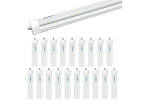 LUMINOSUM 8FT LED Bulbs 40W 4000LM 80W Equivalent, T8 T10 T12 Fluorescent Light Bulbs Replacement, FA8 Single Pin, Clear Cove