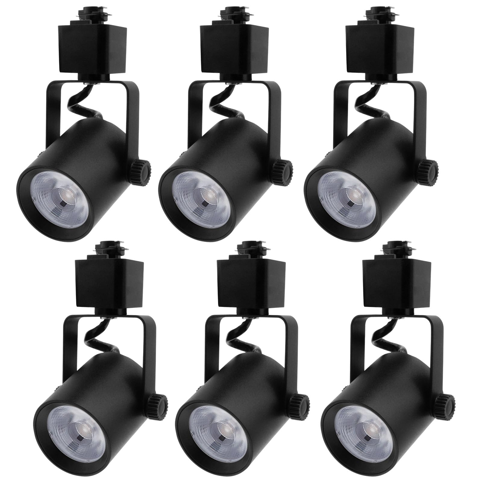 Photo 1 of Arcfox H Type LED Track Light Head 9W 3000K Warm White ETL Multi Adjustable Angle 3 Wire Single Circuit Dimmable Track Lighting for Kitchen Dining Room Wall Art Exhibition (6 Pack, Black)