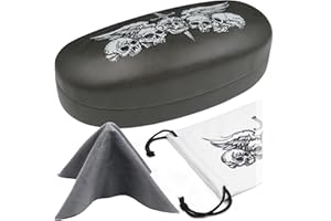 MyEyeglassCase Hard Sunglasses case - Women Glasses Case Holder - Large Durable Eyeglass Case Hard Shell with Pouch & Cloth