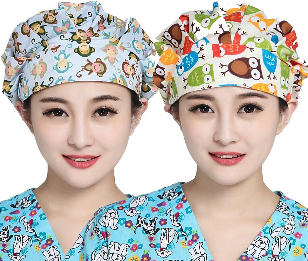 SKK BABY Scrub Cap with Sweatband 2 Pack