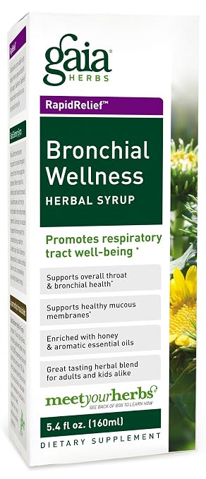 Bronchial Wellness Herbal Syrup Gaia Herbs 5.4 oz Bronchial Wellness Herbal Syrup Gaia Herbs 5.4 oz