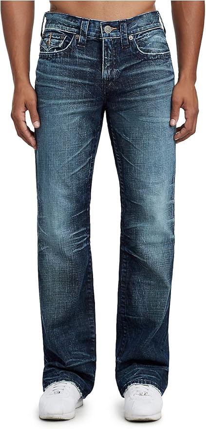 True Religion Men's Billy Bootcut Jeans w/Flap Pockets in Axis (31) at Amazon Menâs Clothing store