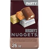 HERSHEY'S NUGGETS Assorted Chocolate Candy Variety Pack, 26 oz | Milk Chocolate, Special Dark Chocolate and Almond Chocolate Nuggets, Kosher, Gluten Free and Individually Wrapped, 26 oz
