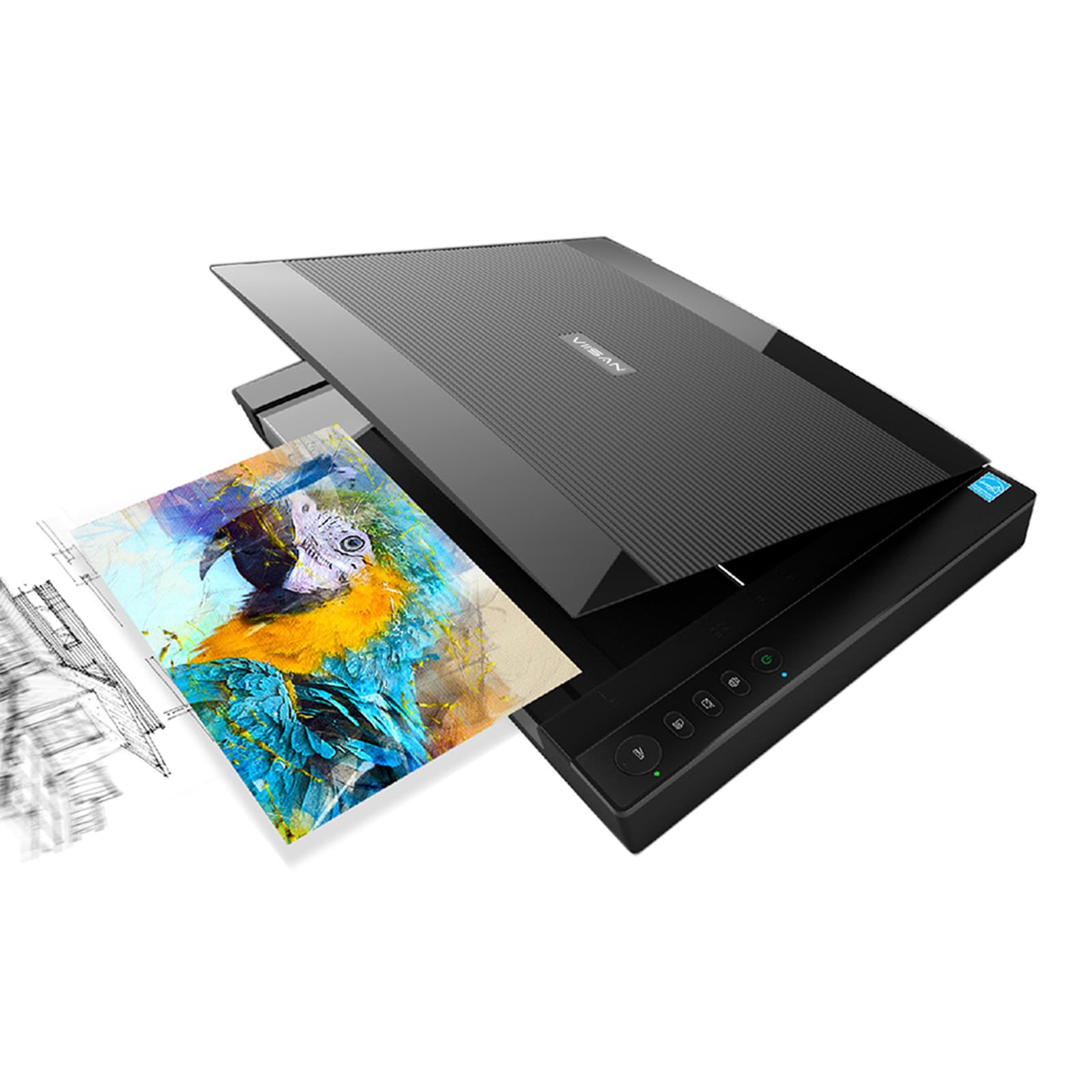 Viisan VF3240, A3 Flatbed Scanner, Max. Resolution 2400x2400 dpi, editing software and OCR converts images to texts. for Windows, Mac driver available
