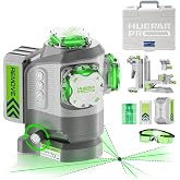 Huepar Pro 2026 New Outdoor Laser Level 360 Self Leveling with Fixed-Point Pivot Alignment, 3x360 Green Lazer Leveler Tool-Remote Control &amp;Rechargeable Battery, 1/13" Accuracy for Construction GS03CG