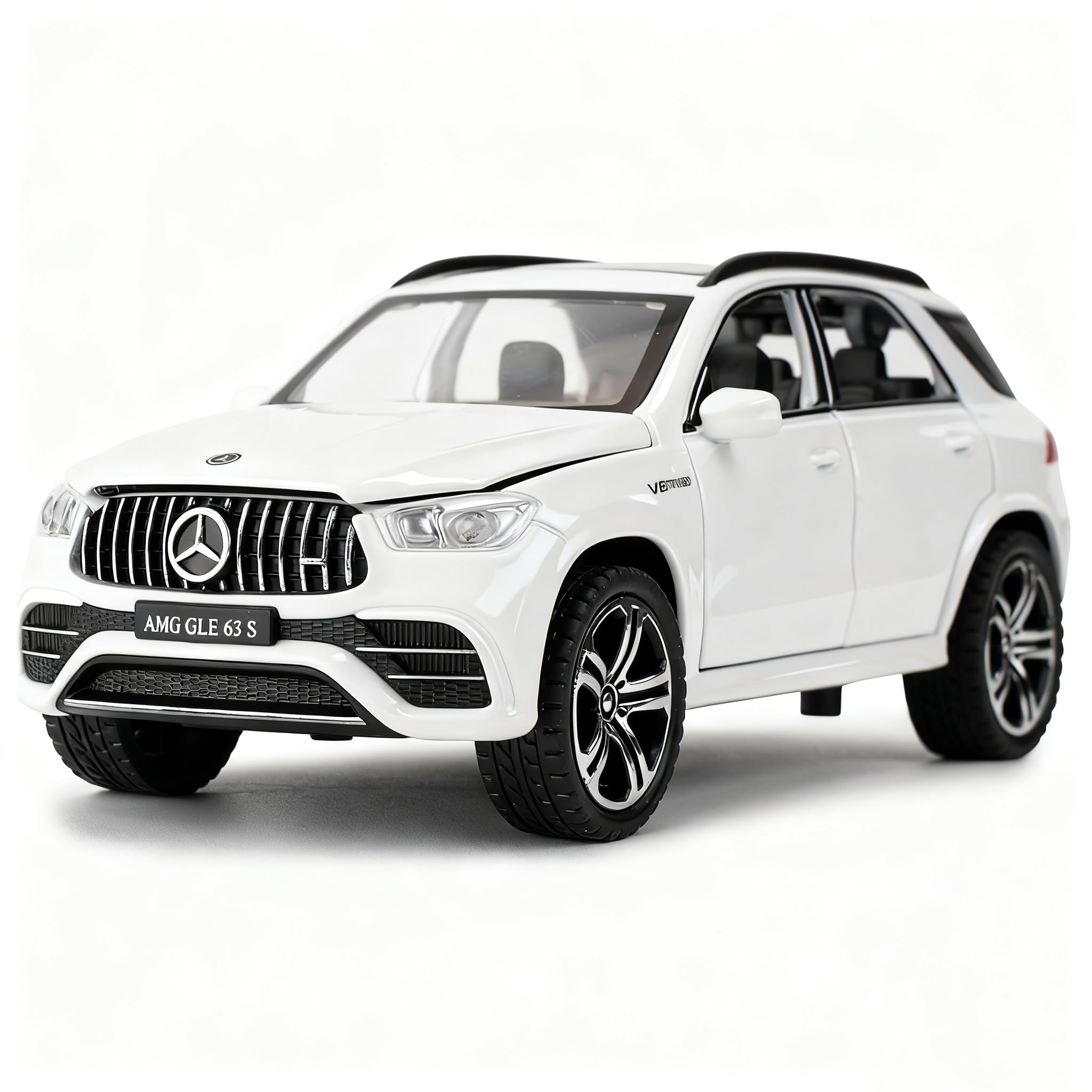 TGRCM-CZ 1:32 Scale Compatible with Benz AMG GLE 63S SUV Toy Car,Alloy Diecast Pull Back Car Model with Light and Sound Toy Vehicles for Kids Boys Girls Gift (White) — image 1