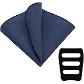LHXzizizi Cotton Pocket Squares for Men, Solid Color Mens Handkerchiefs with Pocket Square Holder for Business Wedding Party