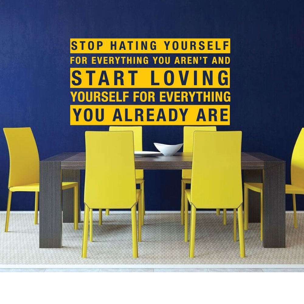 Amazon Com Motivational Affirmation Vinyl Wall Decal Quotes Stop