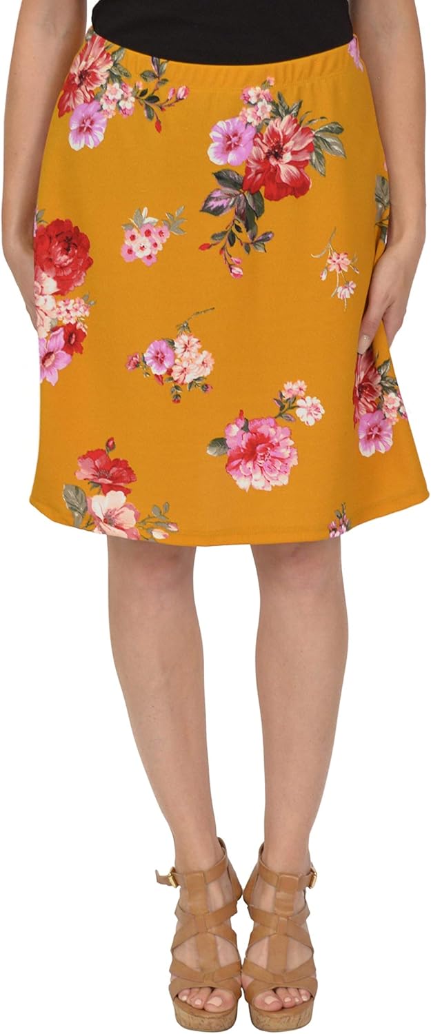 Knee Length A-Line Flowy Skirt | Comfortable Clothes for Women and Girls | S-5XL at  Women’s Clothing store