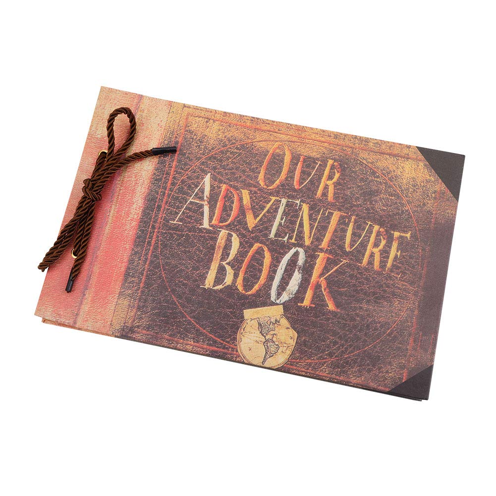 Our Adventure Book,Photo Album Scrapbook, 40 Pages DIY Hand made Album Scrapbook Movie Up Travel Scrapbook for Anniversary, Wedding, Travelling,etc(OUR)