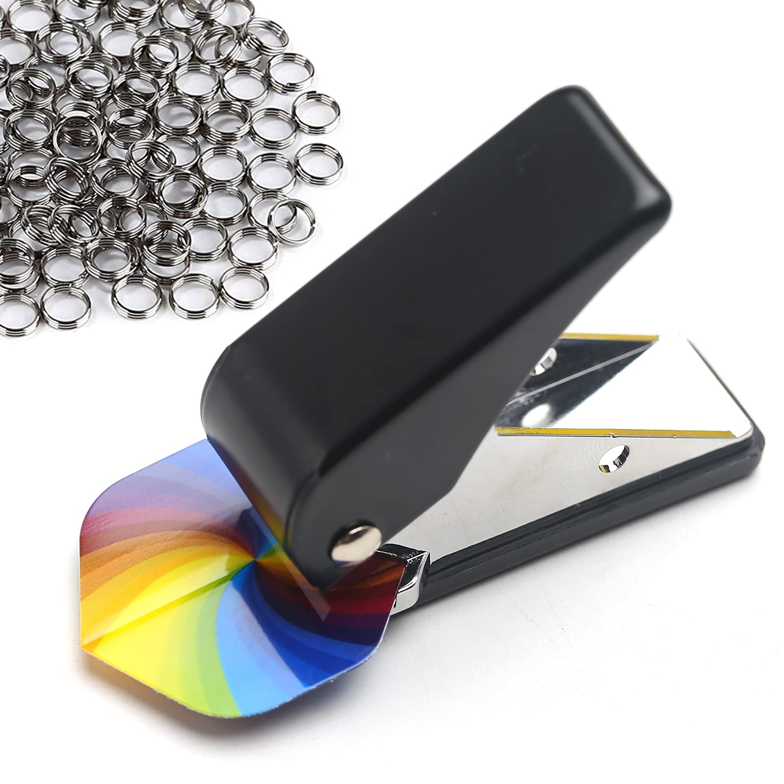YIEUR Dart Flight Hole Punch Shaft O Rings Metal Dart Flights Accessories (Black)