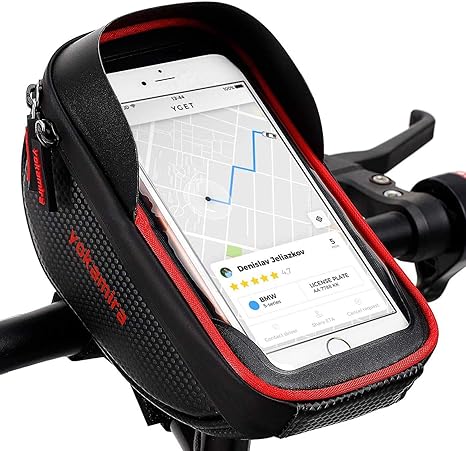 Yokamira Borsa Telaio Bici Tpu Borsa Da Manubrio Impermeabile Touch Screen Borsa Bicicletta Supporto Biciclette Mtb Bmx Cellulare Porta Smartphone Compatibile Telefoni Sotto 6 0 Pollici Rosso Amazon It Sport E Tempo Libero
