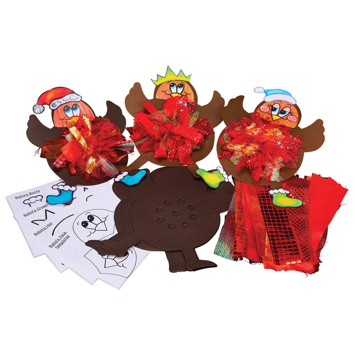 Springboard 10444 Tactile Robins Christmas Craft Activity (Pack of 30)