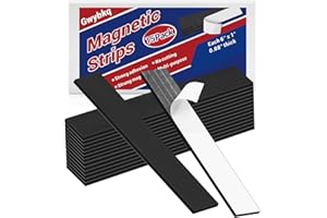 GWYBKQ Magnetic Strips 15 Pack Flexible Magnetic Tape with Adhesive Backing Magnet Strips (Each 6" x 1", 0.08" Thickness) Heavy Duty and Strong Magnet Tool