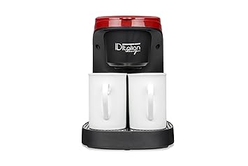 ID Italian IDECUCOF02 Kaffeemaschine, 0,5 l, 450 W, Schwarz/Rot