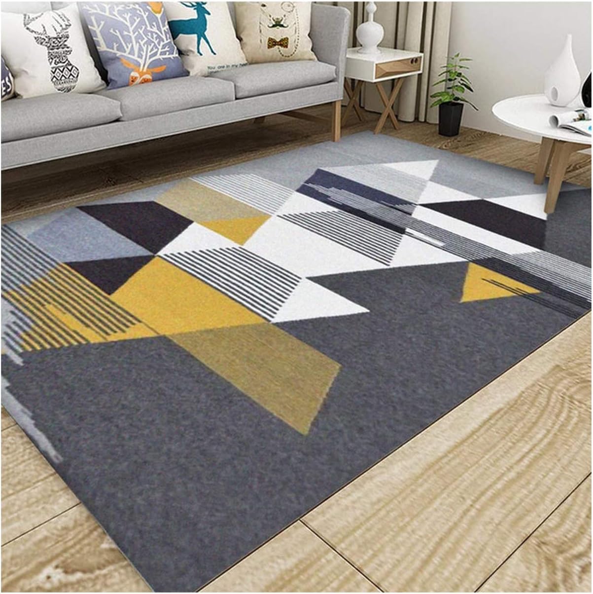 Geometric Carpets Living Room Bedroom Study Bedside Carpet Rectangle Modern Decor Rug Household 3D Blanket Mat,Style 20,140 X 200 cm