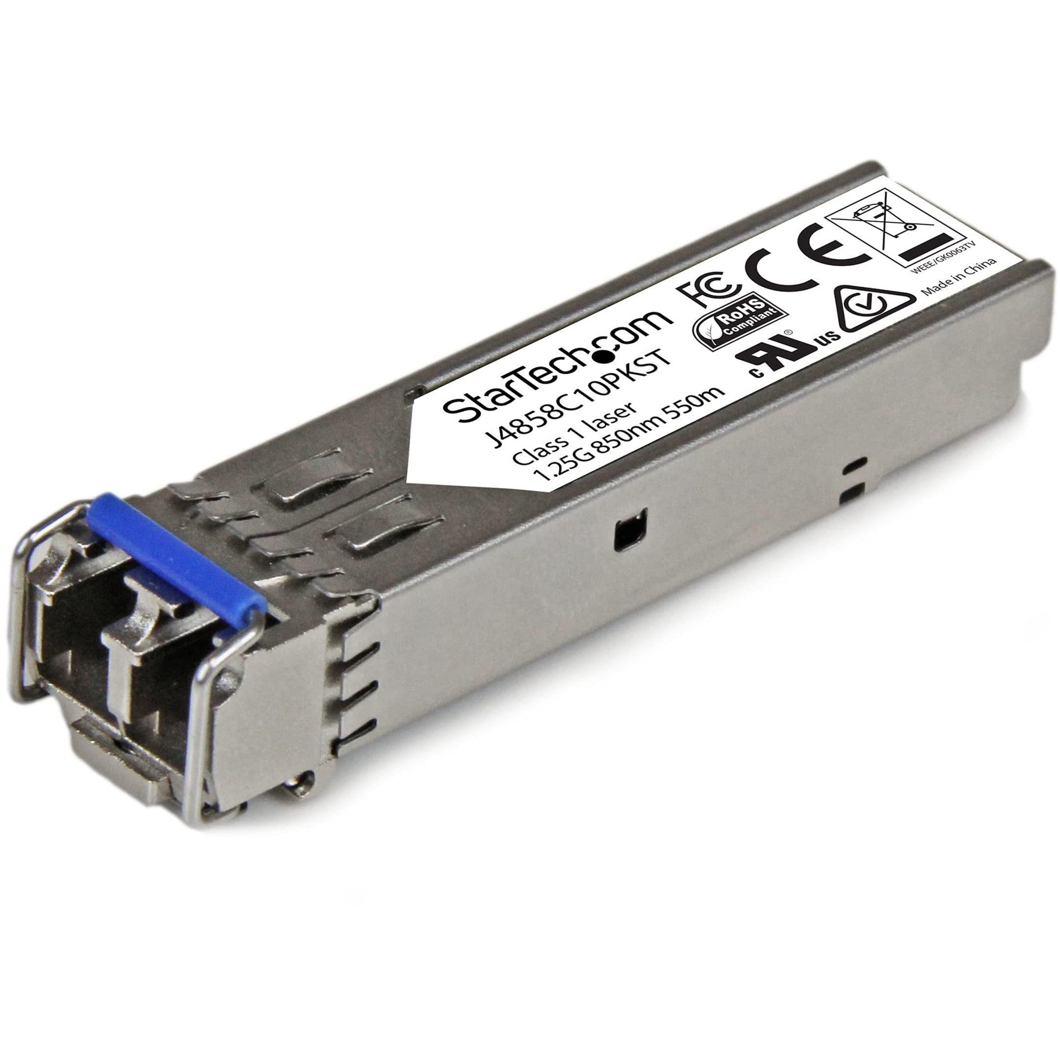 StarTech.com 10 pack HPE J4859C Compatible SFP Module - 1000BASE-LX - 1GbE Single Mode (SMF)/MMF Optic Transceiver - 1 Gigabit Ethernet - LC 10km - 1310nm DDM HPE 1400 1700 (J4859C10PKST)