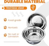 PETTOM 2 Pack Stainless Steel Dog Bowls 860ML Non-Slip Silicone Base view 4