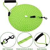 Vivifying Reflective Floating Long Dog Lead 10M 32ft Green with Soft Handle view 2