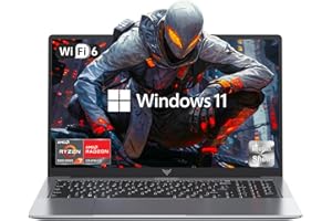 KAIGERR Gaming Laptop, Laptop with AMD Ryzen 7 5825U (8C/16T, Up to 4.5GHz), 16GB RAM 512GB NVMe SSD Laptop Computer, Radeon RX Vega 8 Graphics, 16.1-inch FHD Display, WiFi 6, 53Wh Battery, Backlit KB