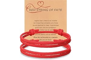 2 Pieces Matching Couple Bracelets for Anniversary Gifts Good Luck Bracelet for Vows of Eternal Love Long Distance Relationsh