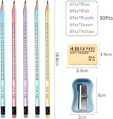 Surcotto 30 HB Pencils with Eraser & Sharpener Triangular Colour Set view 5