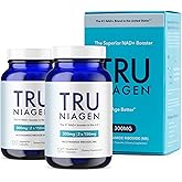 TRU NIAGEN Patented NAD Supplement for Brain Function, Anti Aging & Cell Regeneration, Niagen, 60 300mg Servings | Supports Cellular Energy, Muscle | Nicotinamide Riboside (NR) Take 2 Daily | 2 Bottle