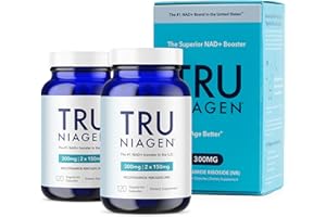TRU NIAGEN Patented NAD Supplement for Anti Aging and Cell Regeneration, Niagen, 60 300 mg Servings | Supports Cellular Energy, Brain, Muscle | Nicotinamide Riboside (NR) Take 2 Daily | 2 Bottles