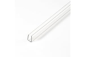 Outwater Plastics 2014-Cl Clear 1/4'' Butyrate U-Channel Clear Plastic U-Channel/C-Channel 48 Inch Lengths (Pack of 3)