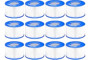 Macaberry Type S1 Spa Filter 29011E for All Intex PureSpa 28429E, 28403E, 28407E, 28443E, 28453E, 28421E, 28423E, 28413E, and 28453E, 11692, SB-h10, JPC01 Easy Set Swimming Pool Pump, 12 Pack