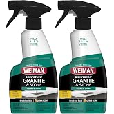 Weiman Disinfectant Granite Daily Clean &amp; Shine - 12 fl oz (2 Pack) Safely Clean Disinfect and Shine Granite Marble Soapstone Quartz Quartzite Slate Limestone Corian Laminate Tile Countertop