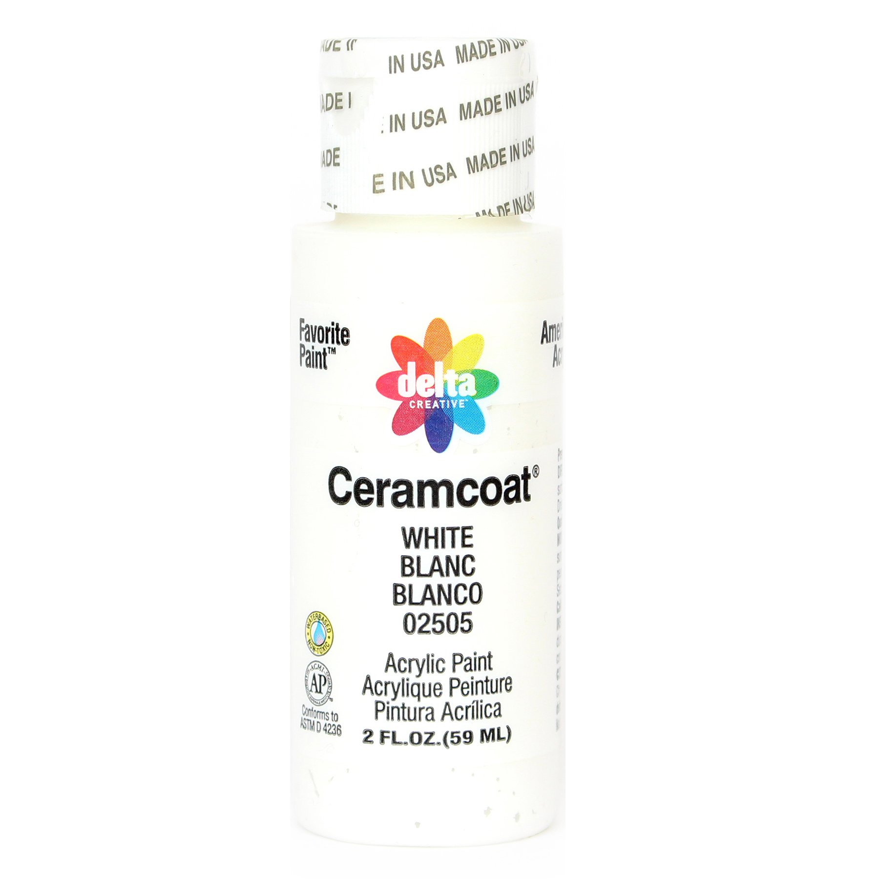 delta creative Acrylic Paint, White, 2 oz