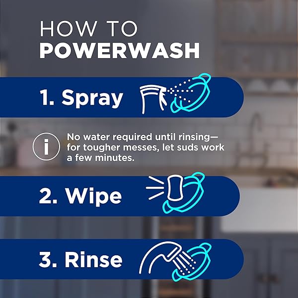 DAWN POWERWASH SPRAY, DISH SOAP, DISHWASHING LIQUID, CLEANING SUPPLIES, LEMON, 1 STARTER KIT + 3 REFILLS, 4 UNITS OF 16OZ (64OZ)