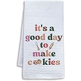 Shrago Funny Baking Gifts Kitchen Towels, Gifts for Bakers Cookie Lovers Dish Tea Towels for Kitchen, It's a Good Day to Make Cookies Decorative Hand Towel, 16x24 Inch