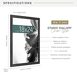 MCS Classic Studio Gallery Frame, Black