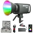 Aputure amaran 150c Video Light, RGB Studio Light 150W Output Bowens Mount Point-Source LED Video Light, 15,610 lux @ 1m 2,500K ~7,500K CCT, APP Control 9 System FX Lighting (amaran 150c Grey)