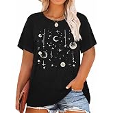 Plus Size Tops Graphic Tees for Women Short Sleeve Cute Summer Tops | Flower Print,Comfort Colors Tshirt，Casual Loose Fit Tees, Oversized Tshirts, Workout Tops Vacation Outfits Daily Wear