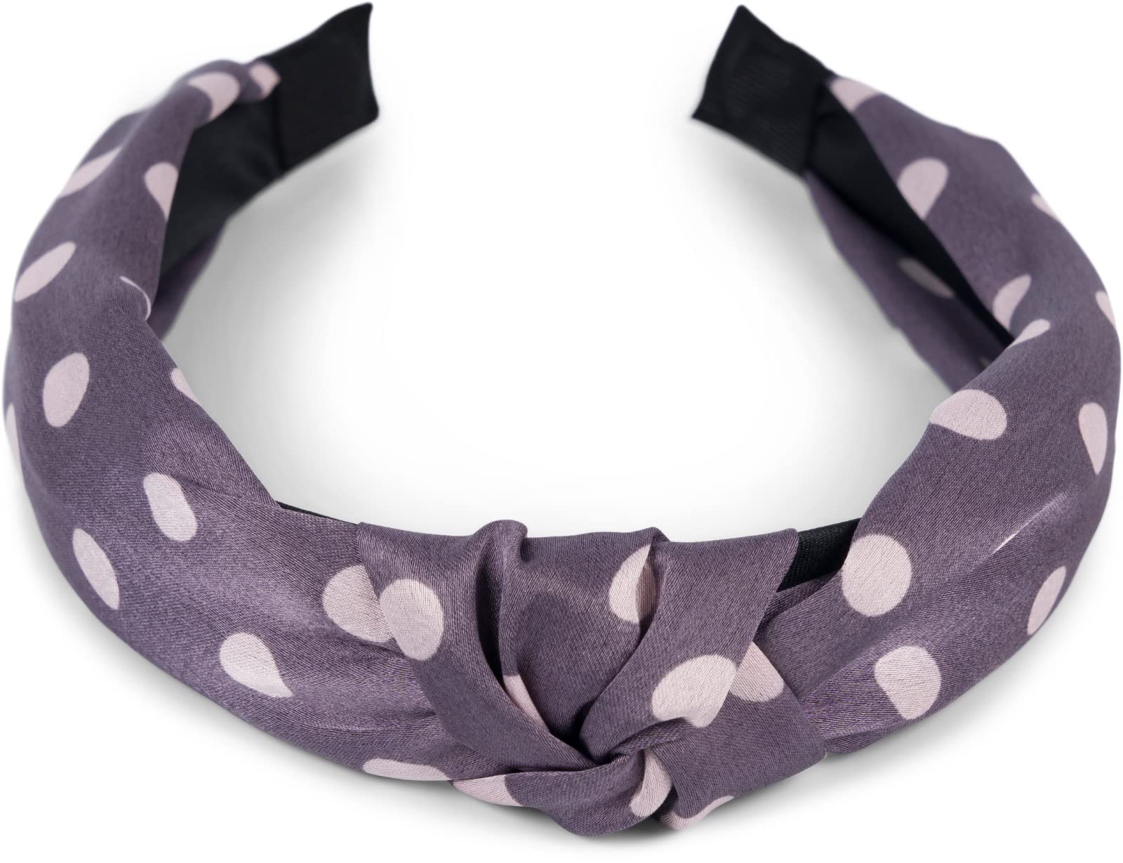 styleBREAKER retro-style hairband with polka dot pattern, hairband, headband, ladies, 04026015, Colour:Grey-Lilac