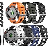 ZPJPPLX 26MM Quick fit Watch Band Compatible with tactix8 Fenix8 51mm/8pro/Fenix 7X 6X Pro 5X Plus,Soft Silicone Strap for Garmin Tactix7 AMOLED/Enduro 3/2/Descent MK2i /MK3i Epix Pro 51mm band